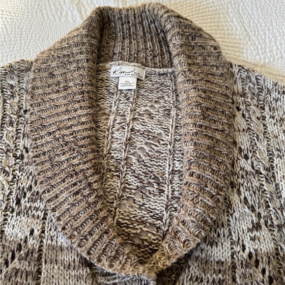Cozy Brown and Cream Women's Sweater - Picture 2 of 5